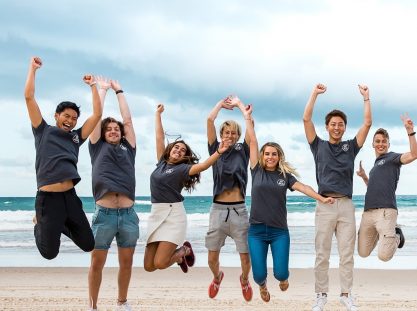 International students at the Langports campus of the language school in Brisbane